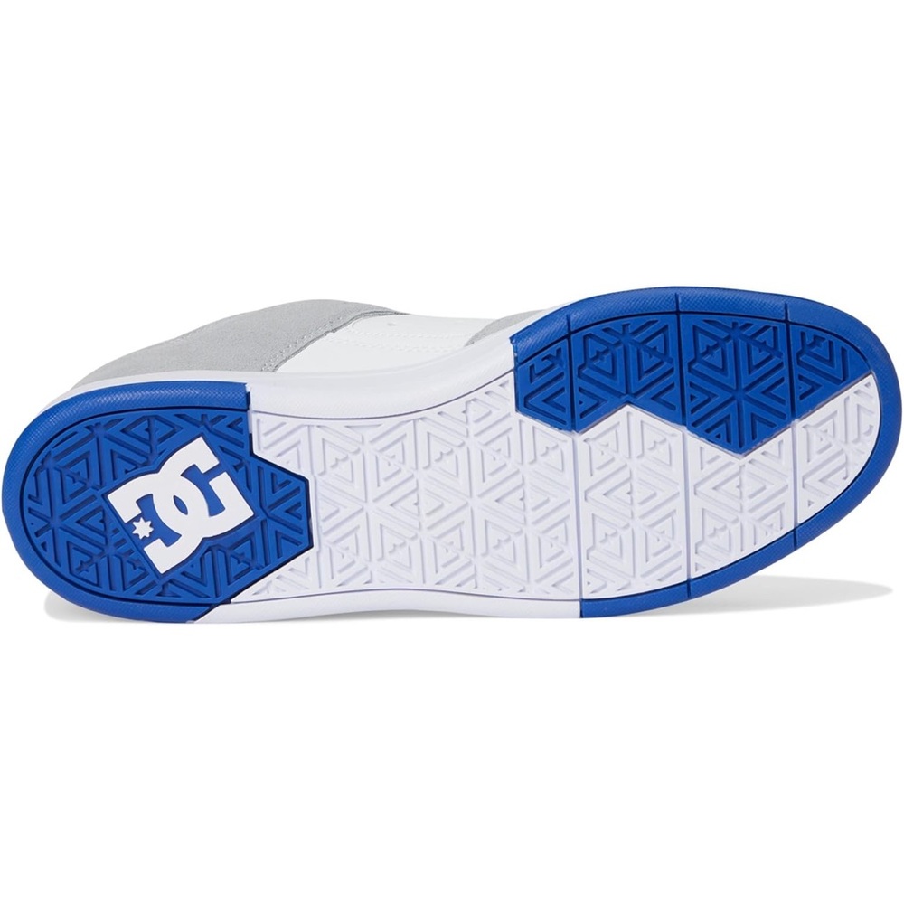 DC Men's Cure Casual Low Top Skate Shoes Sneakers, White/Grey/Blue, 13 - Picture 3 of 7